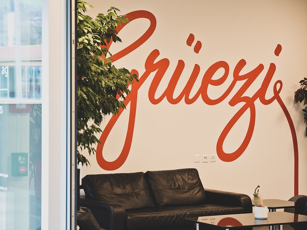 Lettering für ein Leitsystem